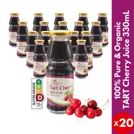 【PomeFresh】Tart Cherry Juice 330mLX20 Bottles | 100% Pure Organic | NEVER From Concentrate