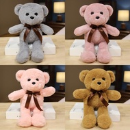 Bear Cartoon Plush With Ribbons For Kids Party Gift Exchange And