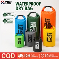 5L/10L Outdoor Ocean Pack Waterproof Dry Bag Bucket Backpack Swim Beg Kalis Air Swimming Hiking Trav
