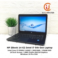 HP ZBOOK 14 G2 INTEL CORE I7-5500U 8GB RAM 256GB SSD AMD FIREPRO M4150 USED LAPTOP REFURBISHED NOTEBOOK