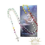 Rosary 77x Our Father & Prayer Sheets | 6mm Czech Rosary Package & 77x Prayer Sheet Our Father
