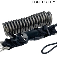 [Baosity] Diving Lanyard Spring Coiled Camera Lanyard Stainless Steel Leash Wristband Rope Freedivin