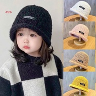 High-quality round fur hat for children 2-7 years old