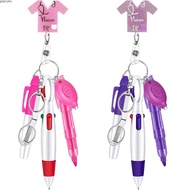 JONY1PH Nurse Pen Pack, Lanyard Keychain Nurse Badge Set, Portable Retractable Nurse Badge Clip