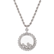 【二手】ChopardHappy Diamonds 項鍊，18K白K金