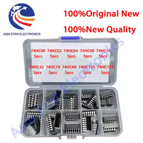 50PCS Integrated Circuit Logic IC 74HC00 74HC02 74HC04 74HC08 74HC32 74HC14 74HC74 74HC86 74HC125 74