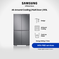 Samsung RF59A70T4S9/SS, Multi-door Refrigerator, 593L, 3 Ticks