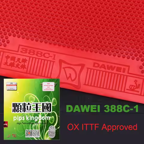 DAWEI 388C-1 OX Table Tennis Rubber Pips-Kingdom High Performance Pips Rubber Ping Pong Rubber witho