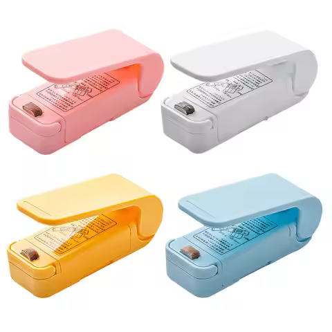 Mini Snacks Sealer Handheld Food Bag Sealer Hand Press Preservation Bags Sealer 2-speed Adjustable M