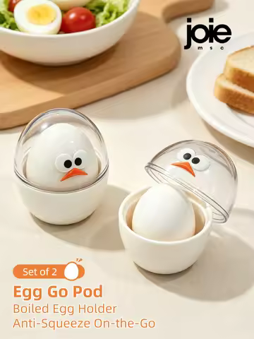 Joie Portable Egg Holder 2pcs Shatter‑Proof Egg Case Boiled Egg Holder For Office School Gym Picnic
