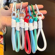 Dopamine Mesh Short Colorful Braided Nylon Lanyard Keychain