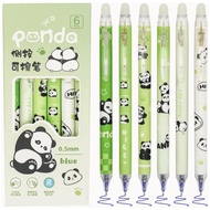 WRC 6pcs Clicks Type Gel Pen 0 5mm Dark Ink Quick Dry Technology Office Tools