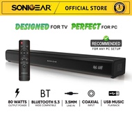 SonicGear SonicBar HD2000 TV PC Bluetooth 5.3 SoundBar 2.0 Channel Speaker