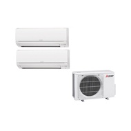 Mitsubishi Electric三菱電機1.0匹+1.5匹變頻冷暖多聯式一拖二掛牆分體冷氣機MXZ2F53VF4E1+MSZGS09VF+MSZGS12VF