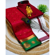 3D LINEN EMBOSSED ART SILK SAREES & COTTON DOTIS, SHIRTS