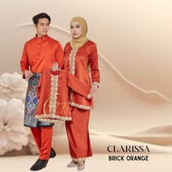 [orange brick /oren bata] SET FAMILY KEBAYA LACE MODEN CLARISSA  BAJU MELAYU CEKAK MUSANG SEDONDON  RAYA 2024