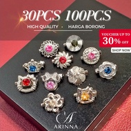 ARINNA Baby Brooch Korea 30pcs 100pcs High Quality Singlestone Premium Kerongsang Murah Pin Tudung B