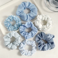Niche High-Value Super Fairy Exquisite Girl Scrunchie Korean Style Floral Plaid Bun Hair Tie Hair Ro