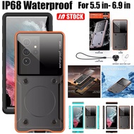 IP68 Waterproof Full Body Case For Samsung S24 S23 S22 S21 S20 Ultra Plus FE A15 A05 A35 A55 a14 a24