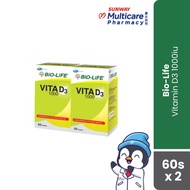 BIO LIFE VIT D3 1000IU 60'Sx2