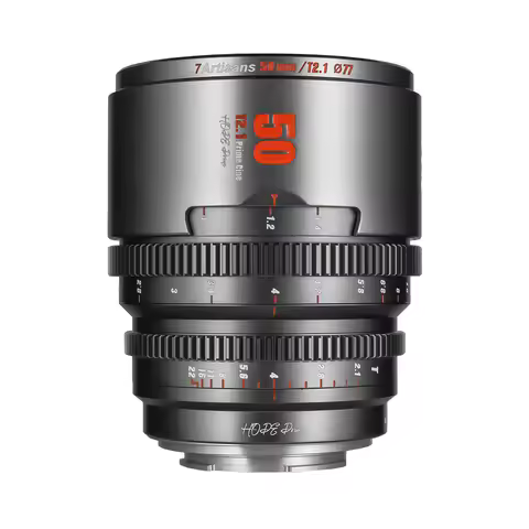 7artisans S35 Frame 50mm T2.1 Hope Prime Cinema Lens for Camera Portrait Photography with Sony E Fuj