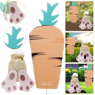 Easter Bunny Carrot Yard Sign Cute Decorative Outdoor Bunny Carrot Lawn Ornament Funny Rabbit Butt C