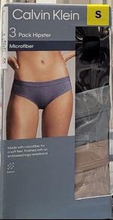 包郵費 - Calvin Klein 女內褲3條裝 黑+灰+杏 / 藍+膚色+印花, 美國尺寸: S-XL (斯里蘭卡製)