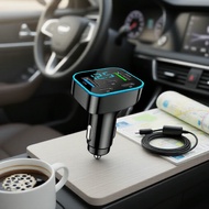 66W 5-in-1,2USB+3Type-C,PD/QC3.0  Pengecas Kereta 5 dalam 1 66W dengan 2 Port USB + 3 Port Jenis-C, 