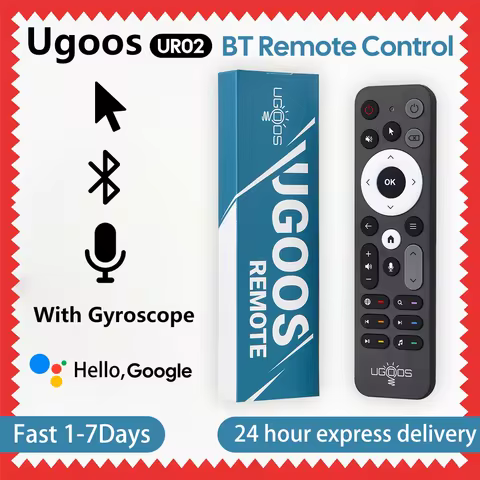 Original UGOOS UR02 BT Remote Control Replacement for Ugoos TOX1 TOX3 TOX4 AM8 PRO AM6B PLUS X4 X4Q 