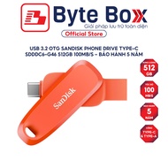 USB 3.2 OTG Sandisk Phone Drive Type-C SDDDC6-G46 256GB / 512GB 100MB/s -