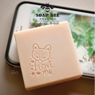 B-008 SOAP BEE HANDMADE PREMIUM SOAP STAMP DESIGN YI LOVE YOU ACRYLIC 3CM*4CM DIY NATURAL NATURE