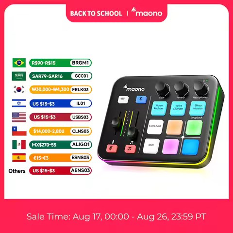 MAONO G1 NEO Audio Interface Professional 4-Channel Audio Mixer Custom Sound Effects XLR Audio Inter
