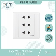 Sino S98U3 Series 16A Square Three-Prong Socket S98