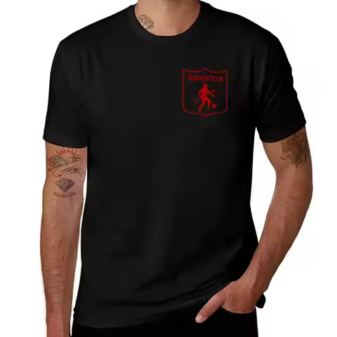 America de Cali - Colombian Soccer Team T-Shirt Soft Basic Cotton Short Sleeve Tee