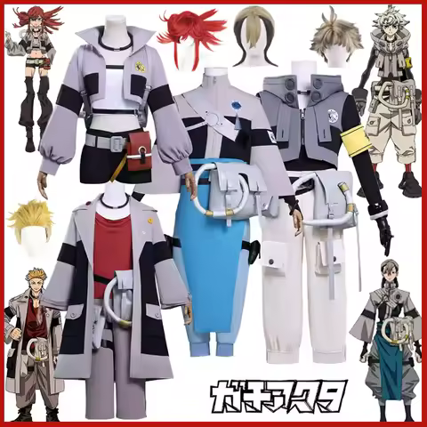 Enjin Zanka Ludo Riyo Reaper Anime Characters Uniform Gachiakuta Cosplay Costume Carnival Party Wig 