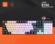คีบอร์ด EGA K103 Lite Gaming Keyboard Mechanical Switch คีบอร์ดแมคคานิคอล คีย์บอร์ดเกมมิ่ง ไฟ RGB ประกันศูนย์ 1 ปี