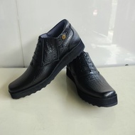 MANDIENS S02KFB - Men's Oxford Leather Shoes with Short Laces