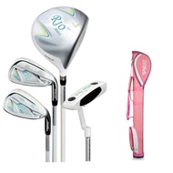 PGM Golf Ladies Scholars Practice Clubs Set for Women, 4 Clubs + Ball Bag, Carbon Rod