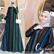 Baju gamis simple jumbo Nesta maxy diana denim premium