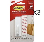 3M™ 無痕™ 大型輕盈掛鈎 (17503HK) | 掛鉤 掛勾(1套3packs)(包郵）*