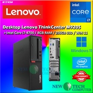 #1745 USED Used PC Lenovo ThinkCenter M920S SSF Desktop Computer Intel Core i7-8700 4.60 GHz 8GB 256