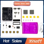DIY 51 Single-Chip Game Pixel Game Console Production Kit DIY Welding Training Electronic Purpler Sh