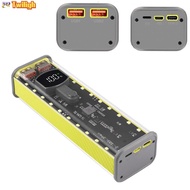 【TWILIGH】22.5W 4x21700 battery power bank case charging box Dual  Output   input