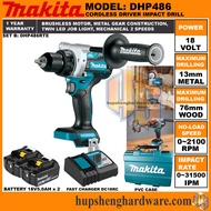 Makita DHP486 Cordless Impact Drill 18V Brushless Motor Torque 125Nm 2100rpm Makita DHP486Z DHP486RTE