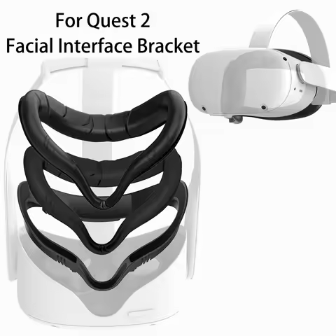 VR Facial Interface Bracket for Oculus Quest 2 Replaceable PU Foam Face Pad Cover Frame Sweatproof &
