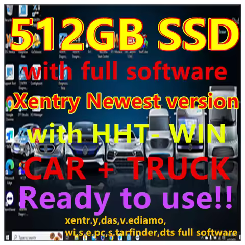 Newest Full 2023.09 xentry Dianostic Software 512GB SSD for MB STAR C4 C5 C6 SD Connect xentry full 