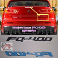 Mitsubishi Lancer EVo X  FQ400 rear logo emblem Chrome trim
