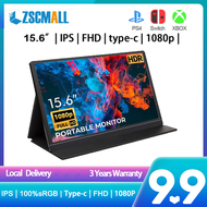 ZSCMALL 14/15.6”  1080P/2K Resolution 100% RGB USB Type-C Full HD Portable Monitor Cheap price IPS USB C Portable Monitor Built-in Dual Speakers and No Battery Compatible with Laptop Computer Raspberry pi Gaming Monitor for PS4 PS3 Xbox Free Shipping