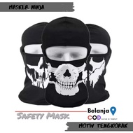 cod promo buff masker full face model ninja motif tengkorak| buff ninja hitam motif tengkorak| maske
