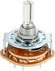 uxcell 6mm 2P6T 2 Pole 6 Position Selectable Single Deck Band Selector Rotary Switch